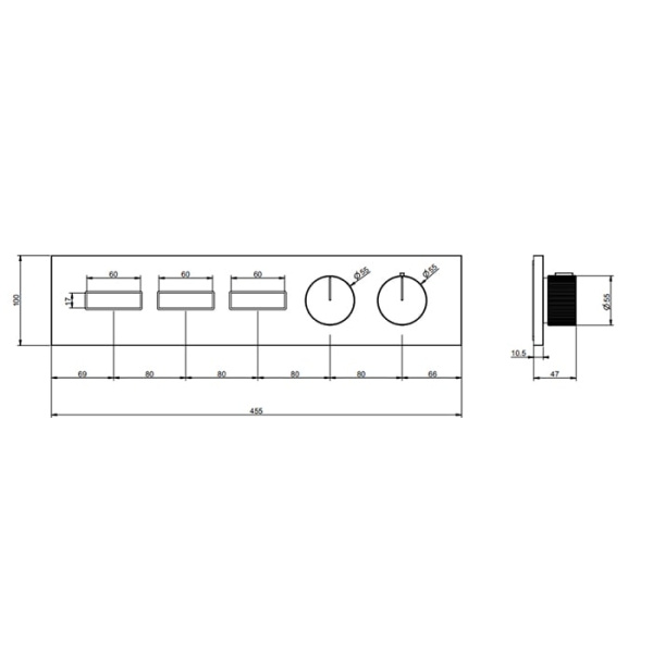 Смеситель для душа Gessi Hi-Fi 63014#299 черный матовый