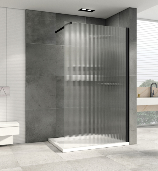 Душевая перегородка Abber Immer Offen 100 AG61101R8 черная