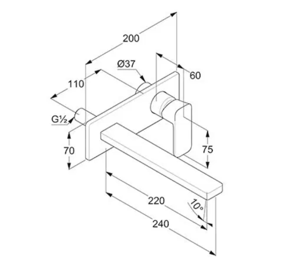 Смеситель для раковины Kludi Renon 422453975 черный матовый