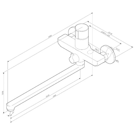 Смеситель для ванны AM.PM X-Joy F85A90500 TouchReel