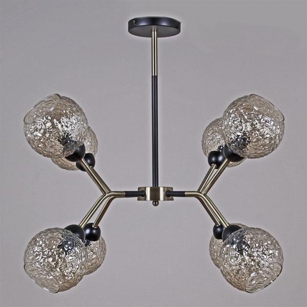 Люстра на штанге ILLUMICO IL0268-8PSQ-79 BK AB