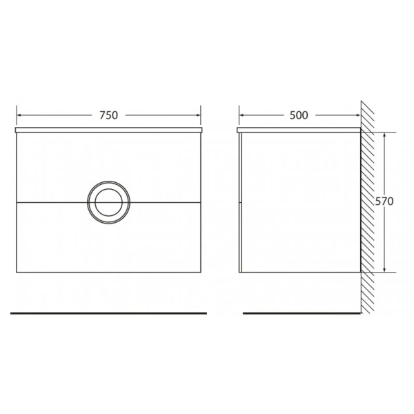 Раковина 75x50 см BelBagno Onda BB750/500-LV-MR-OND