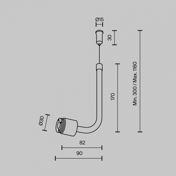 Токопровод концевой Maytoni CA024PL-B