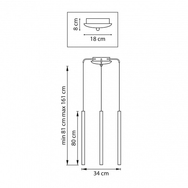 Подвесная люстра Lightstar Tubo L3T747447