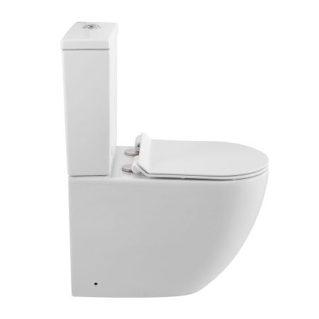Унитаз-компакт безободковый BelBagno AMANDA BB051CPR с сиденьем BB076SC