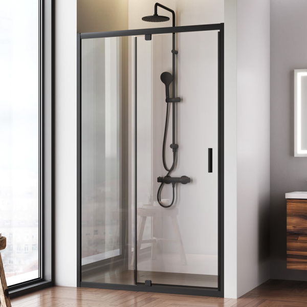 Душевая дверь AM.PM Gem W90G-120-1P-BT черная матовая
