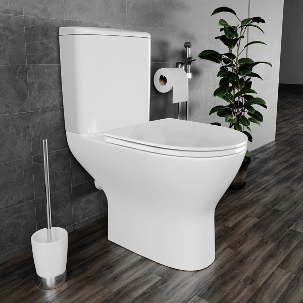 Унитаз-компакт Damixa Palace Grand 468600SC безободковый, с сиденьем микролифт, белый