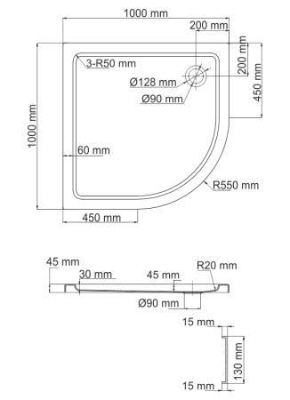 Душевой поддон WasserKRAFT Isen 26T23