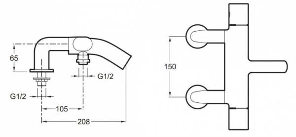 Смеситель для ванны Jacob Delafon Talan E10090RU-CP термостатический