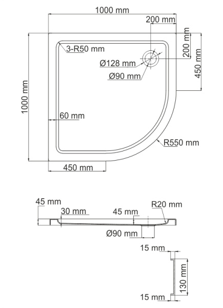 Душевой поддон WasserKRAFT Isen 26T23