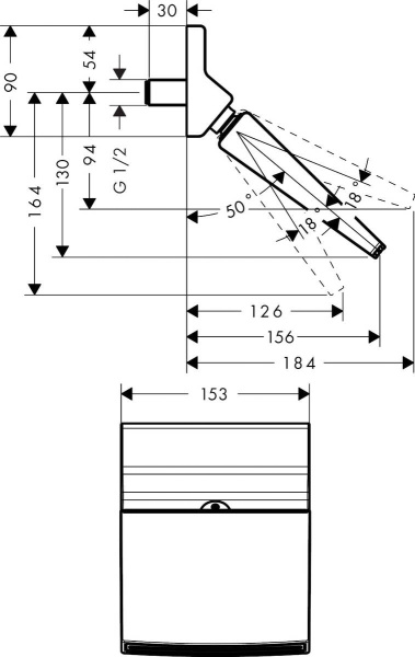 Верхний душ hansgrohe 26442000