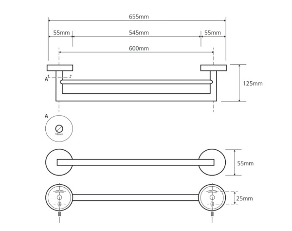 Полотенцедержатель двойной Bemeta Sablo 160204052