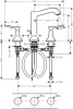 Смеситель для раковины hansgrohe Metropol Classic 31331090 хром/золото