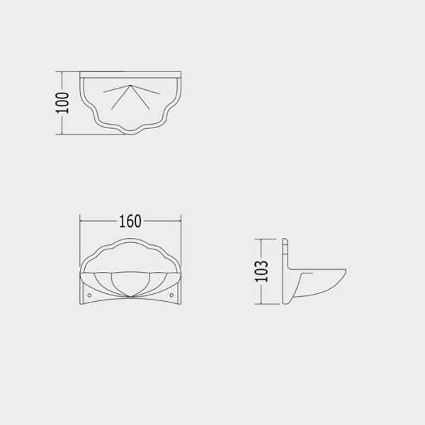 Мыльница Devon&Devon Emily MIL504E белый