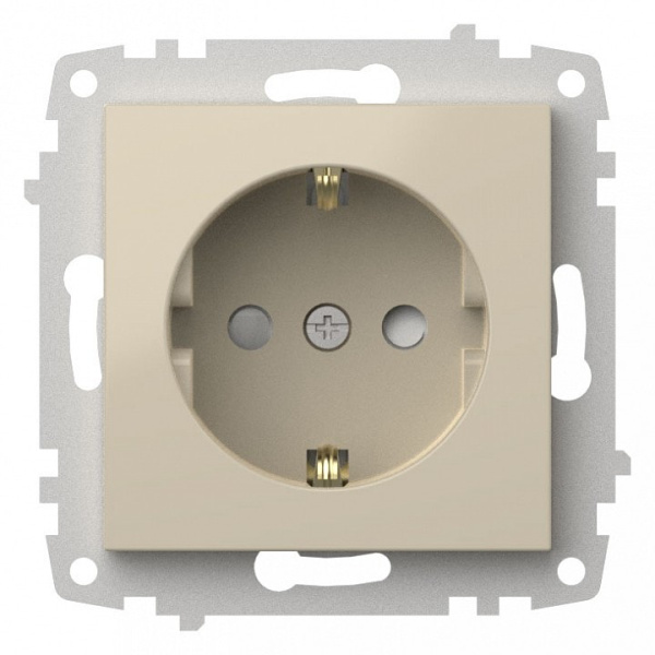 Розетка с заземлением и со шторкой без рамки Elbi Eleсtriс Zena Vega 609-010300-243