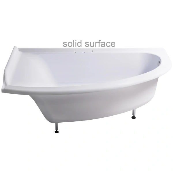 Ванна из литьевого мрамора Astra-Form Анастасия Solid Surface 01010063 182x125 см L, угловая, белый матовый