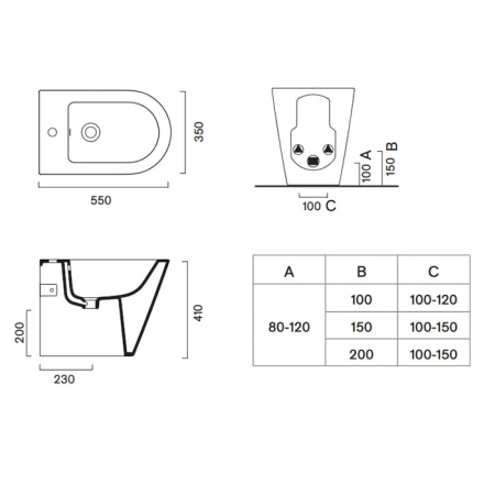 Напольное биде Catalano Zero 0119551001