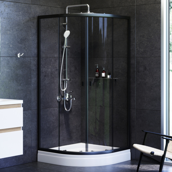 Душевой уголок AM.PM X-Joy W88G-205-090BT64 профиль черный