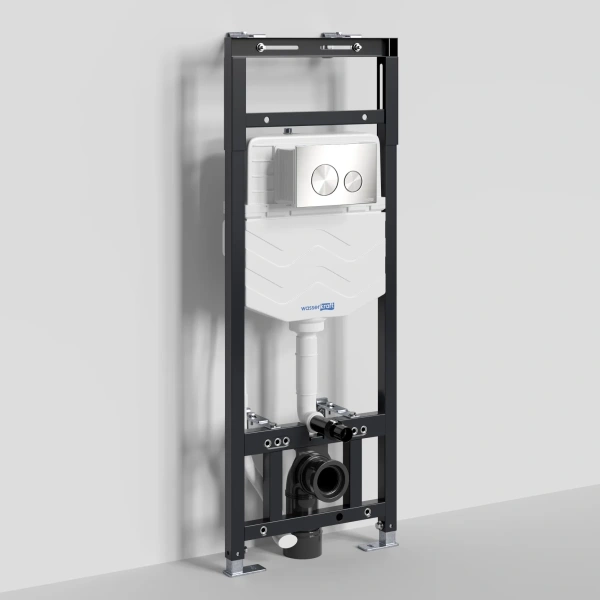 Инсталляция для унитаза WasserKRAFT Alme 15 15TLT.010.ME.BN02 с кнопкой смыва, никель