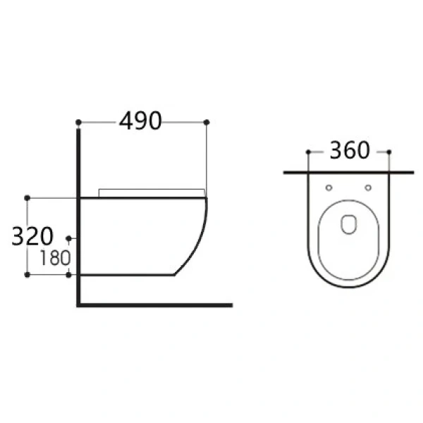 Унитаз подвесной Aquatek Европа AQ1900-00 безободковый, с сиденьем микролифт, белый
