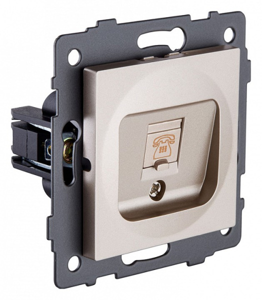 Розетка телефонная RJ-11 со штрокой, без рамки Kollinger  REA-009GD