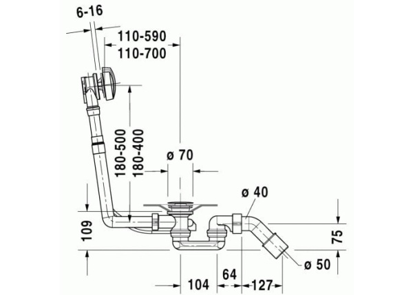 Сифон для биде Duravit 1 1/4& 0050270000
