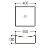 Раковина Aquatek AQ5516-00 40x40 см, белый
