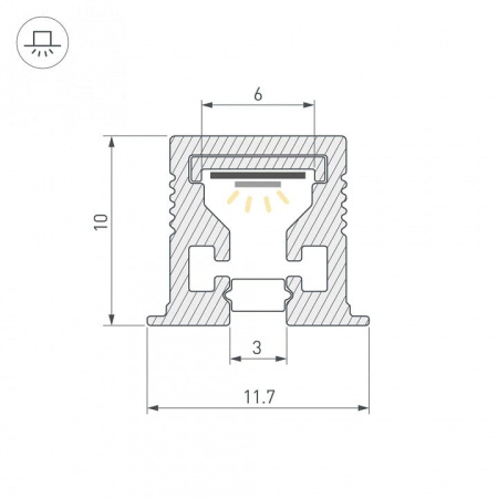 Короб встраиваемый Arlight SL-MINI 055322