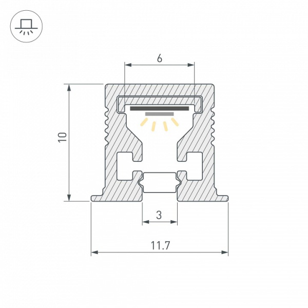 Короб встраиваемый Arlight SL-MINI 058626