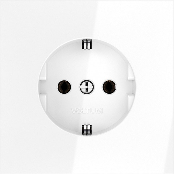 Розетка с заземлением без рамки Voltum S70 VLS040101