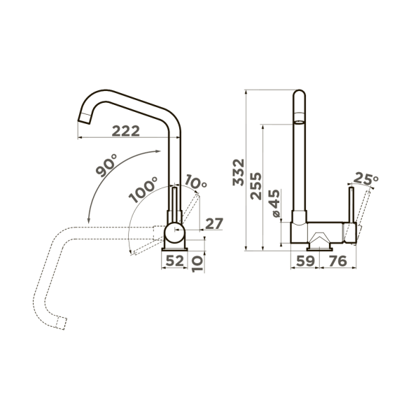 Смеситель для кухни Omoikiri Mori 4994320