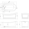 Акриловая ванна Abber AB9514 167,6x87 см, отдельностоящая, белый