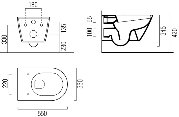 Подвесной унитаз GSI Kube X 941511