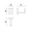 Крючок для ванной Oasis Square 0SQR00100500003CR