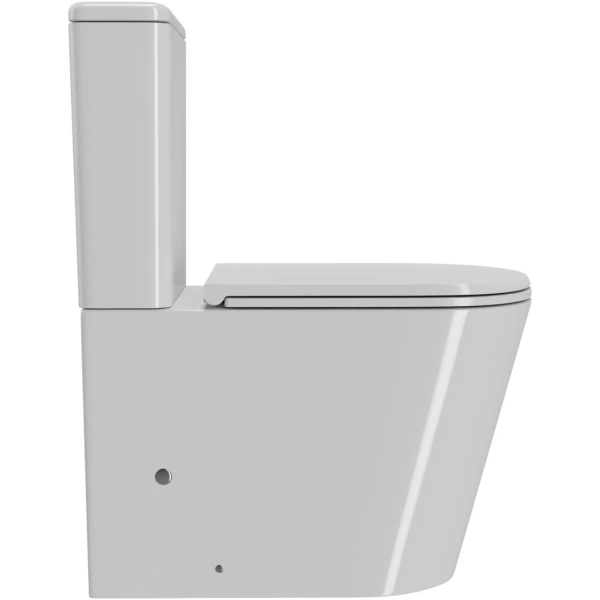 Унитаз-компакт Point Виктория PN42061 безободковый, с сиденьем микролифт, белый