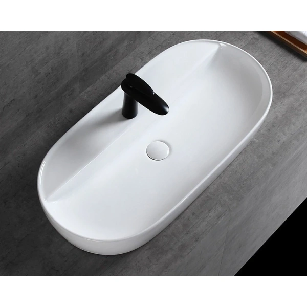 Раковина-чаша CeramaLux D1347 81,5x41 см, накладная, белый
