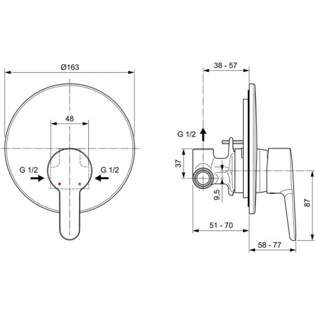 Смеситель для душа Ideal Standard Sesia A6944AA