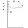 Раковина 56x40 см Geberit Citterio 500.542.01.1
