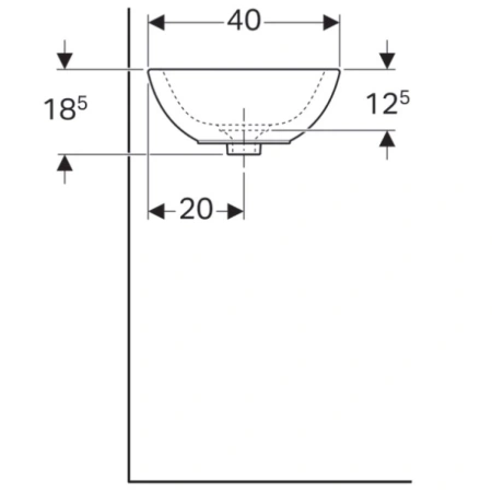 Раковина 56x40 см Geberit Citterio 500.542.01.1