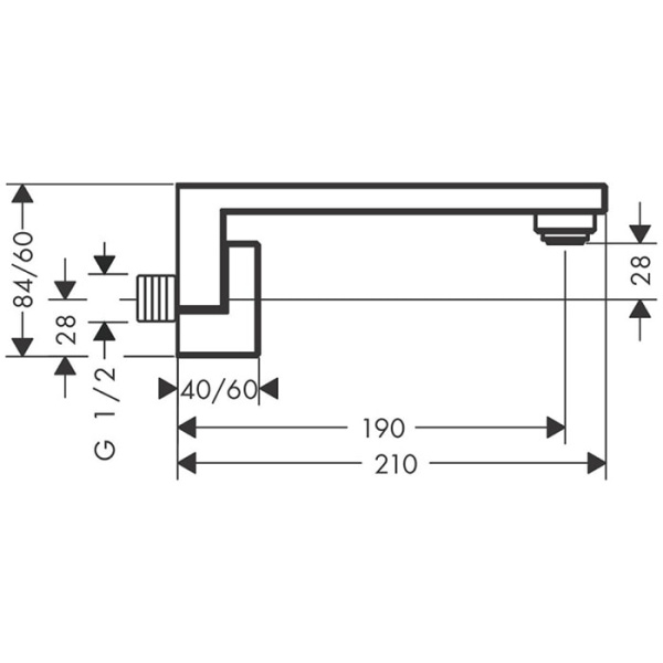 Излив для ванны Axor Edge 46411000