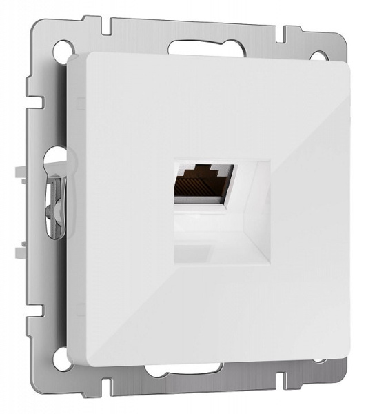 Розетка Ethernet RJ-45 и со шторками без рамки Werkel белый W5120101