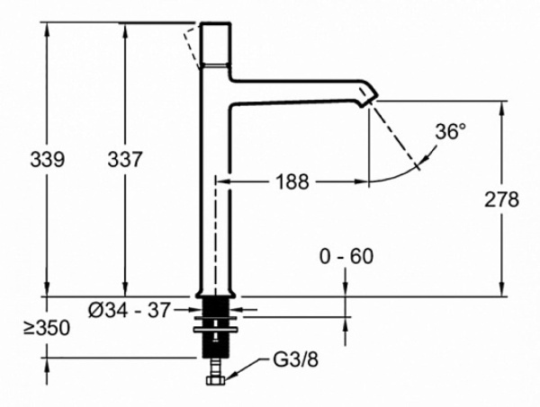 Смеситель для раковины Jacob Delafon Rivoli E24168-CP хром