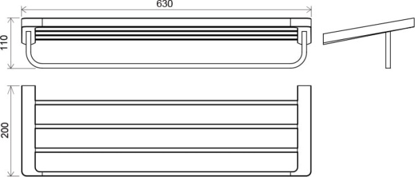 Полотенцедержатель Ravak 10° TD 330.00 X07P327 66 см