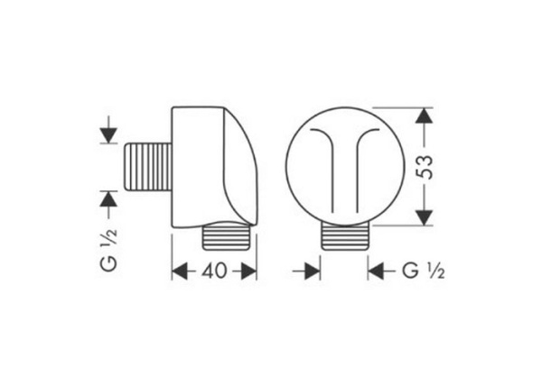 Подключение для шланга hansgrohe Fixfit 27454000