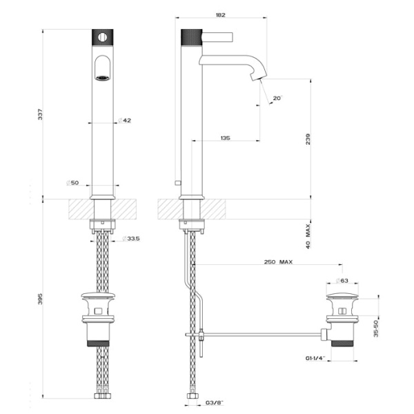 Смеситель для раковины Gessi Inciso 58003#149