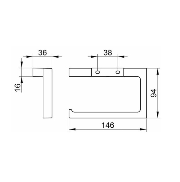 Держатель туалетной бумаги Keuco Edition 11 11162050000 никель шлифованный