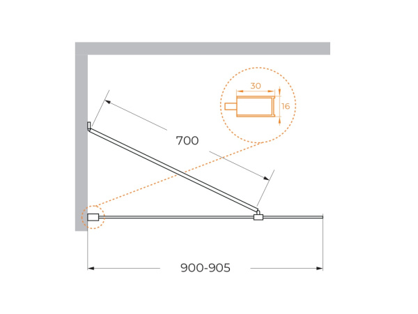 Шторка на ванну Cezares Liberta 90 LIBERTA-V-1-TB-90/155-C-NERO черный