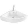 Раковина CeramaLux 9067B 43,5x33 см, подвесная, угловая, белый