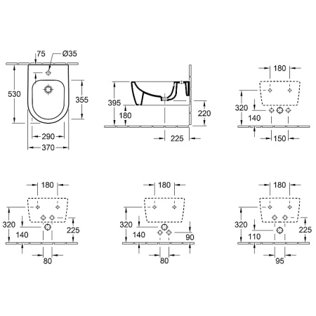 Биде подвесное Villeroy&Boch Avento 54050001