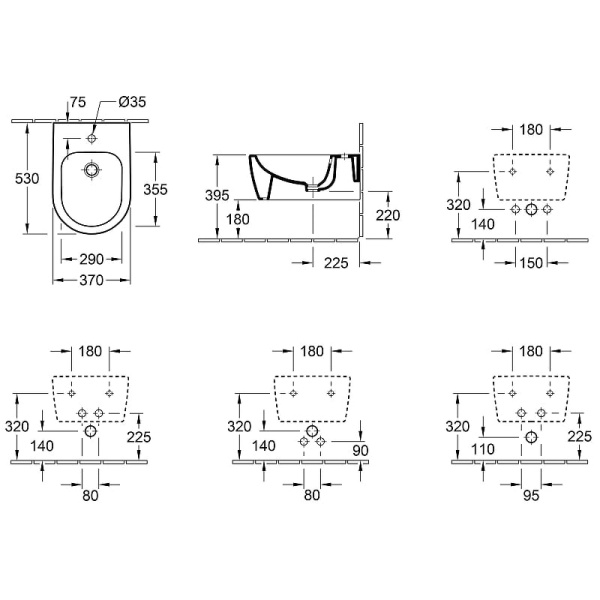 Биде подвесное Villeroy&Boch Avento 54050001